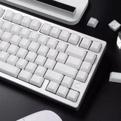 PBTfans X-RAY Keycap ABS Custom White Translucent Keyboard Keyccap Cherry Profile Key Cap for Mechanical Keyboard Accessories