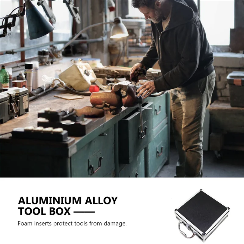 X59A_Aluminum Alloy Toolbox Storage Box Practical Aluminum Suitcase Small