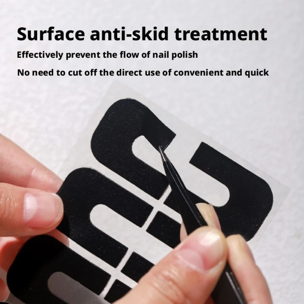 10 قطعة على شكل حرف U مكافحة تجاوز مسمار حامي ملصقات تقشر هلام سيليكون اللوحة مانيكير حماية مسمار أدوات الرسم #4