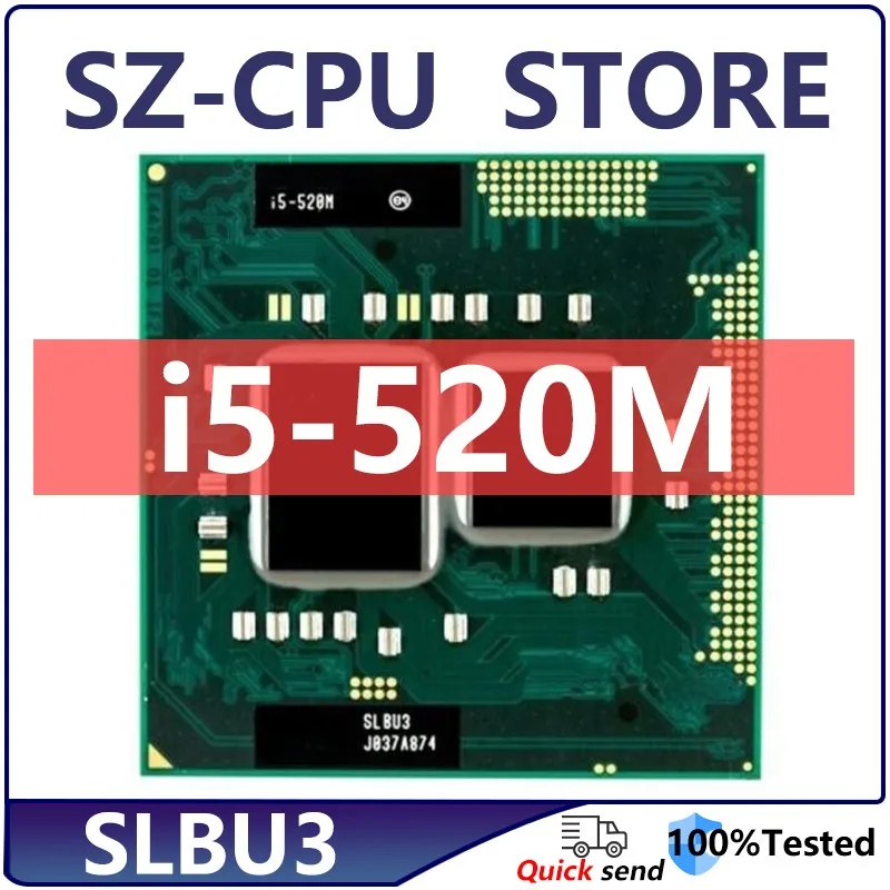 Core i5 520m I5-520M 2.4GHz 3M Socket G1 Laptop Processor notebook CPU SLBU3 SLBNB authentic processor Computer