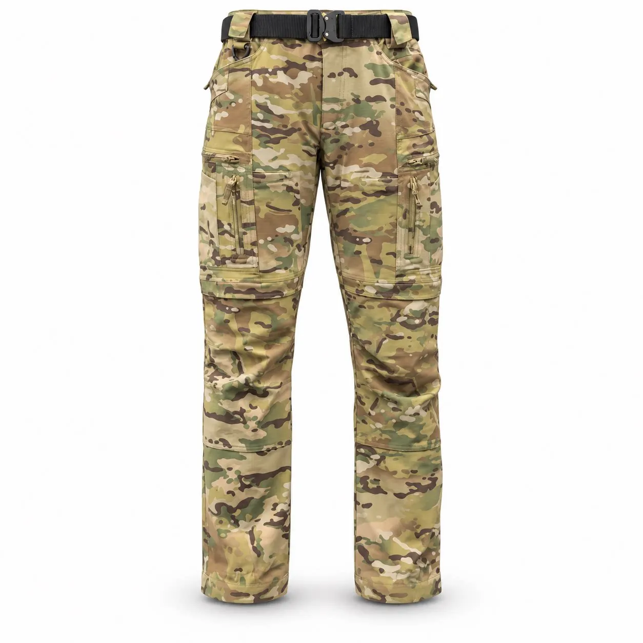 Pants Men 500D Nylon Stretch Cargo Trousers  Zipper Pocket  Anti-Infrared  All Terrain Camo  Outdoor Hiking Work Pants