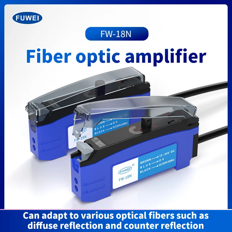 FW-18N Laser Encoder 12-24VDC Beam Infrared Sensor Fiber Optic Amplifier Fiber Ampifier Inkjet Laser Marking Machine Reflective