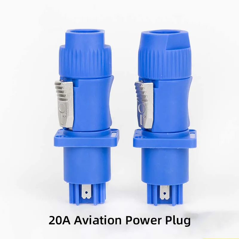 10PCS Set of Stage Lighting Beam Lights, 20A Aviation Plug Power Cables, LED Display Power Sockets, 3-Pin 20A Plugs