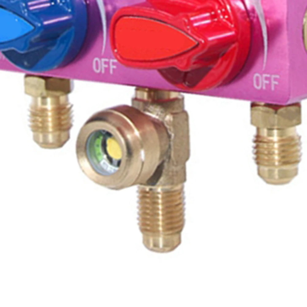 HS-M02 HVAC Manifold Gauge Set Built for Durability with Brass and Aluminum Alloy for R22 R32 R410A R404A R507