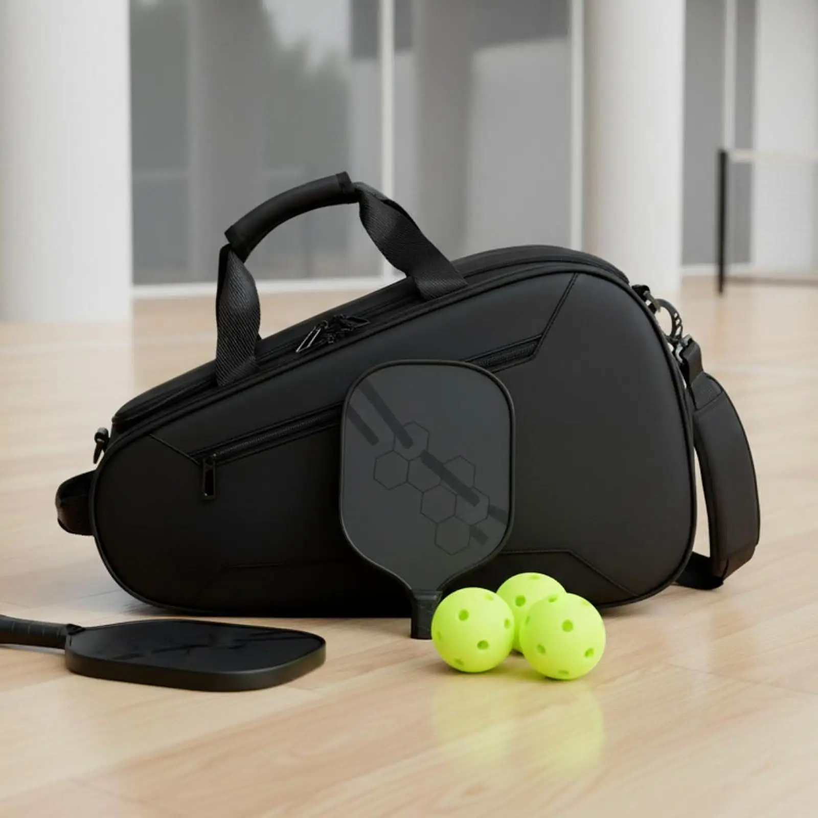 Tennis and Racquet Sports Bags Oxford Cloth Pickleballs Bag Backpack Style with Shoe Compartment for Training Day