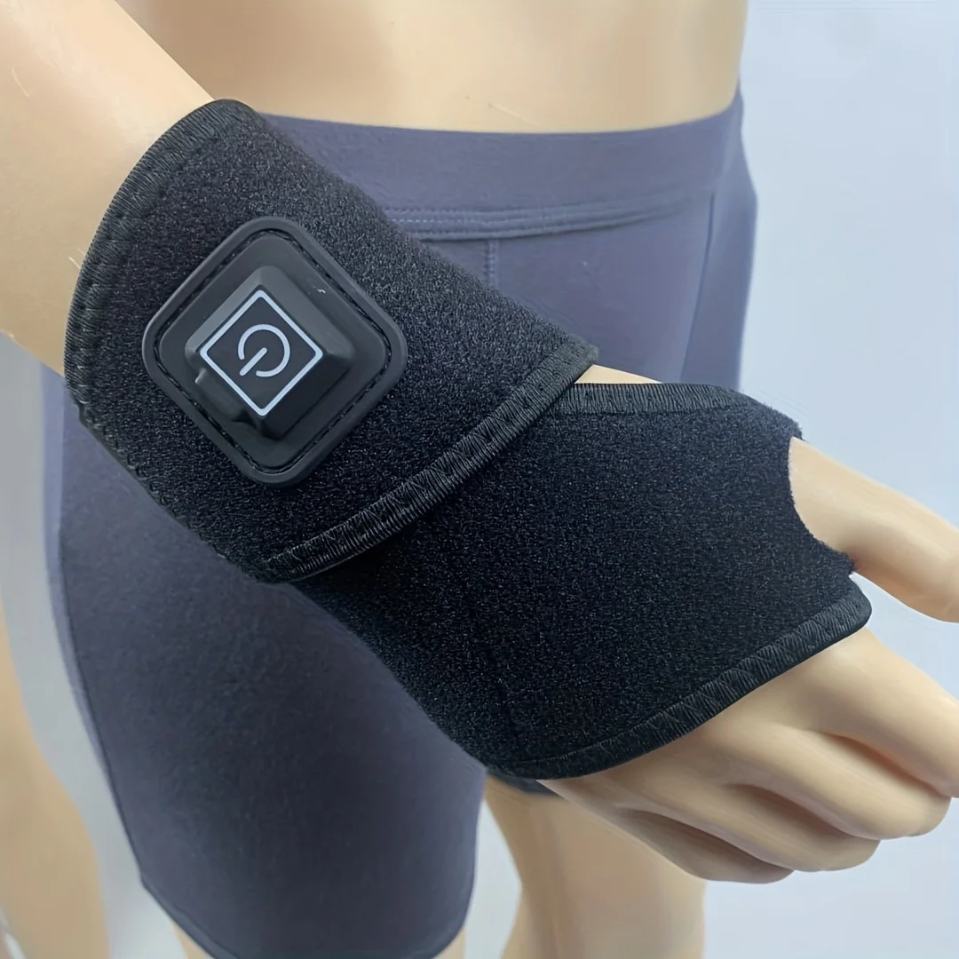 2pcs Adjustable Heated Wrist Support Brace - Multifunctional Fitness Hand Protector with Joint Protection, Polyester