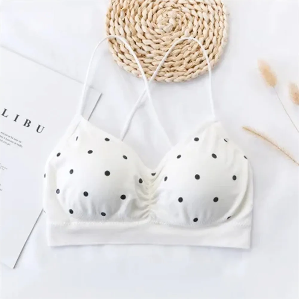 Women\'s Bra Push Up Bra Sports Bra For Women Seamless Sexy Lingerie Female Polka Dot Soft Fashion Underwear Women\'s Tube Top