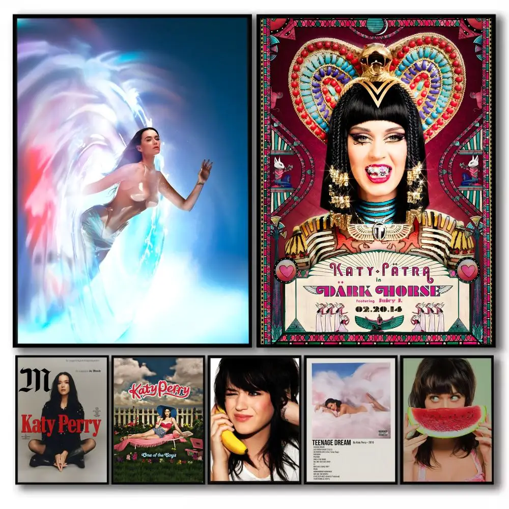 Katy P-Perry Poster Sticky Wall Art Printing Waterproof Home