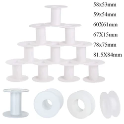 10/5pcs Empty Plastic Wire Spools Bobbins ROUND ENDS 7 various Size Cord Ribbon Lace