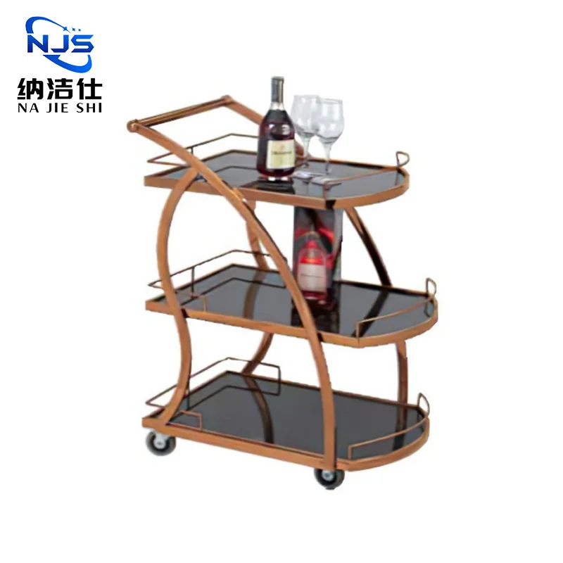 Stainless Steel Dessert Cart and Candy Bar Cart for Hotel Use Kitchen Supplies in Stock Hotel Trolley