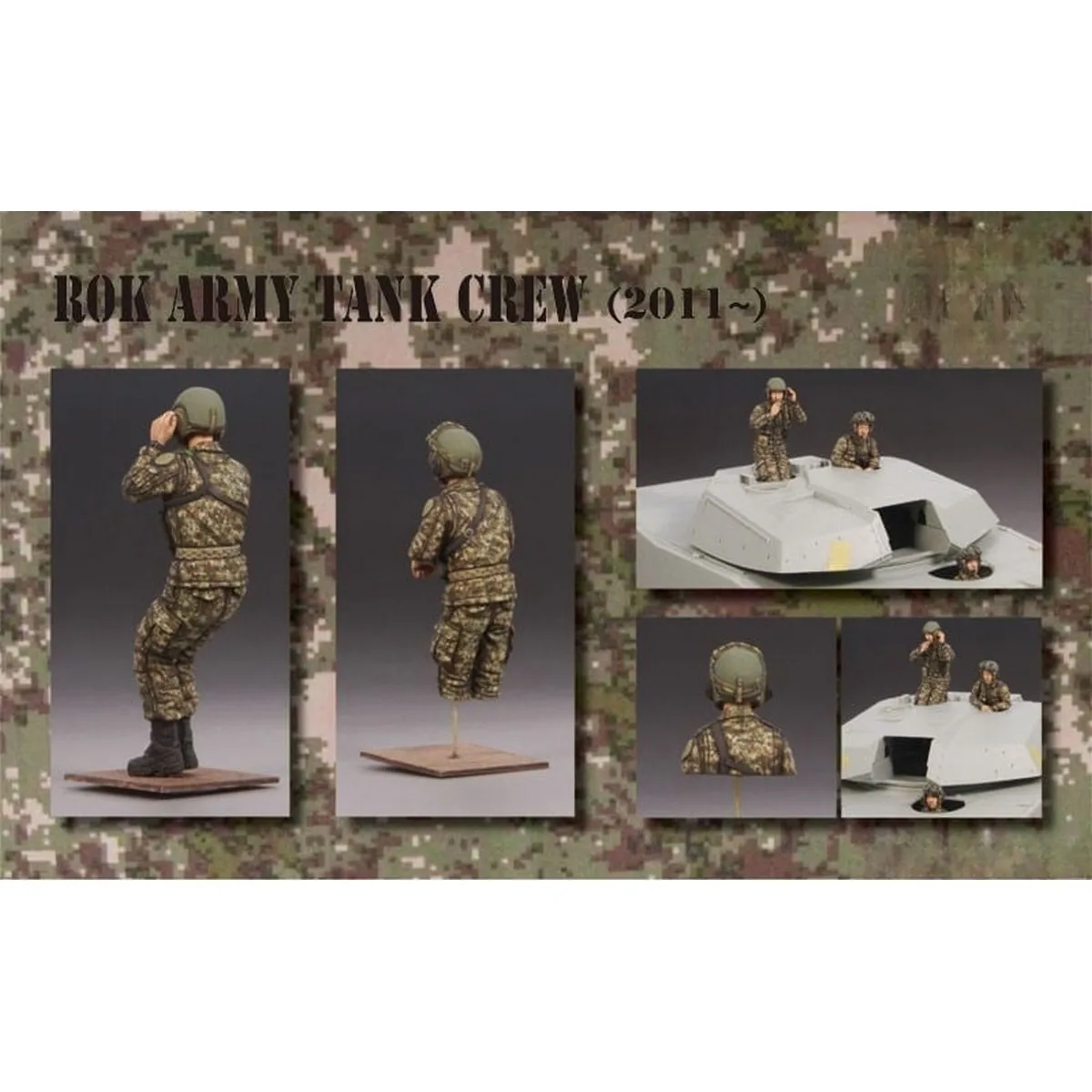

Комплект неокрашенной модели из смолы 1/35, военная тема, солдаты танков Южнокорейской армии (2 и 1, бюст) Несобранный и неокрашенный GK