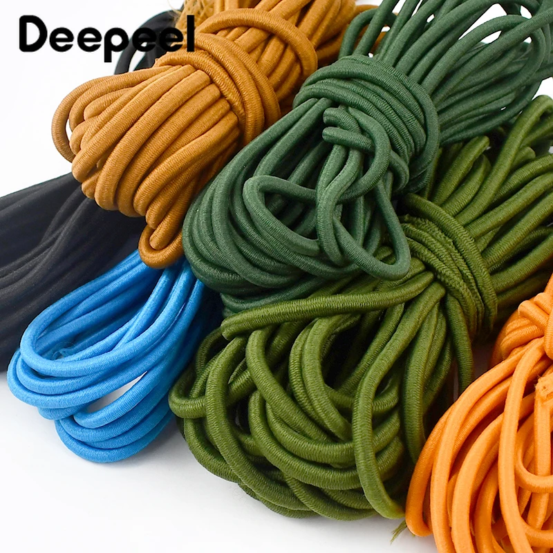 

5/10Meters Deepeel 4mm Elastic Bands Stretch Rubber Rope HairBand Clothes Belt Spring Drawstring Elastics Ropes Sewing Accessory