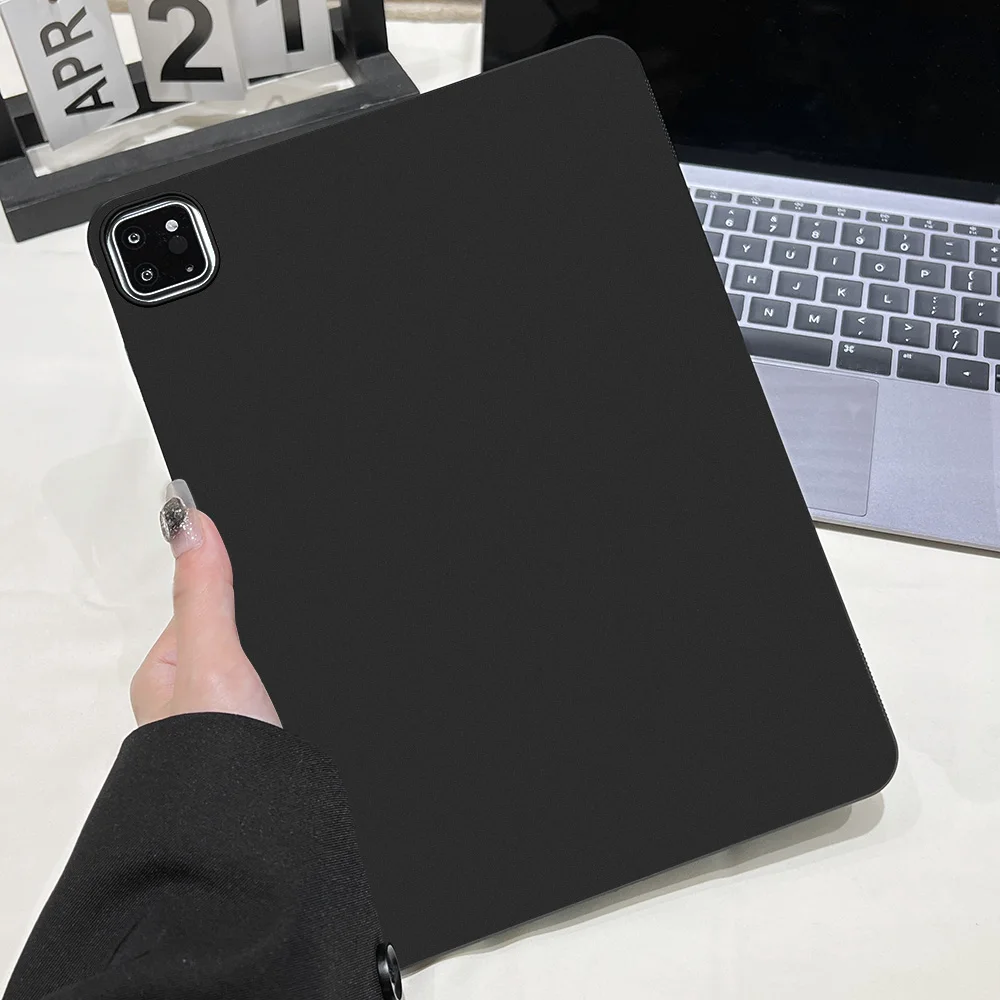 Matte Finish Tablet Case for Apple iPad Pro 9.7 10.5 12.9 13 Air 2 3 11 13 Mini 4 5 6 7 Shell Pure Black High-Grade Flat Shells