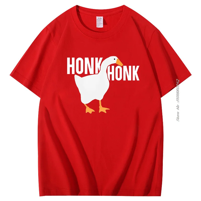 Untitled Goose Meme Honk Honk Meme Funny Cotton Graphic T Shirts Summer Short Sleeve t-shirt O-neck T-shirt Men's Clothing