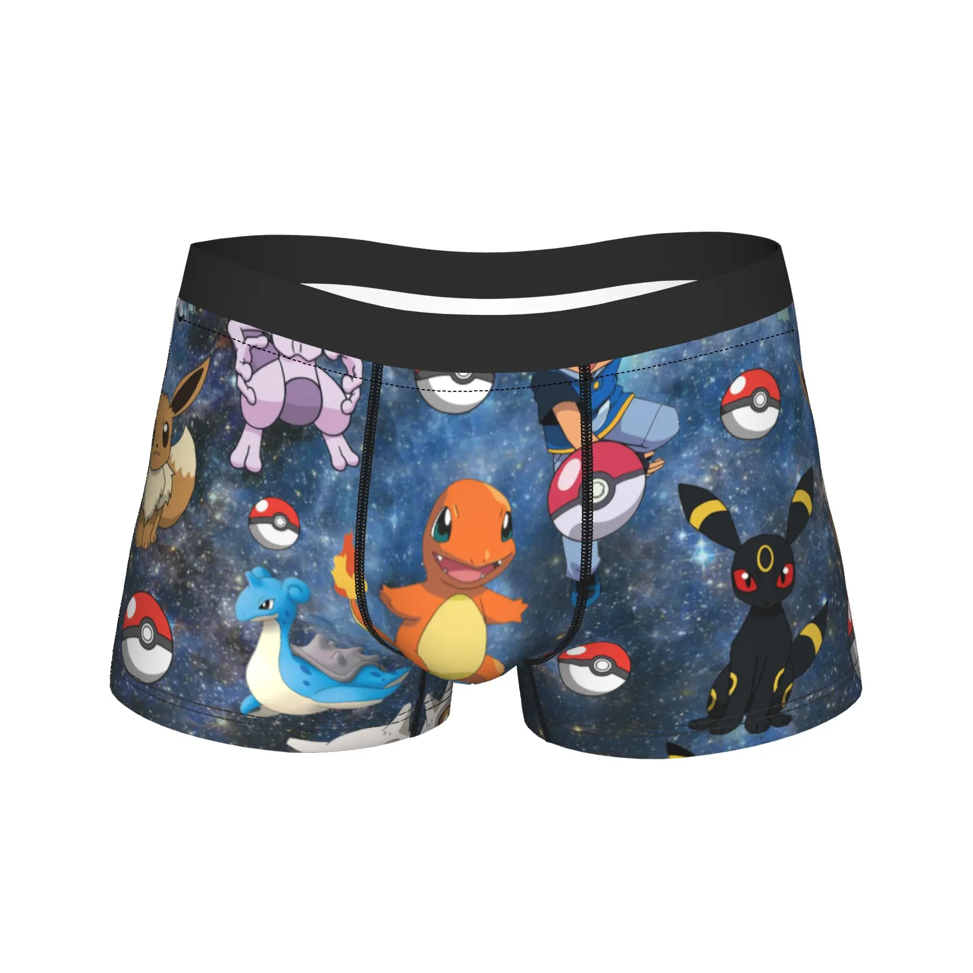 

Men Pokemon Pikachu Long Underwear Sexy Boxer Briefs Shorts Panties Male Soft Underpants M-XXL
