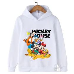 Disney Minnie Mickey Kids Hoodie Girls 2024 Spring and Autumn hoodie Boys girls pullover boys coat Children's casual sweatshirt