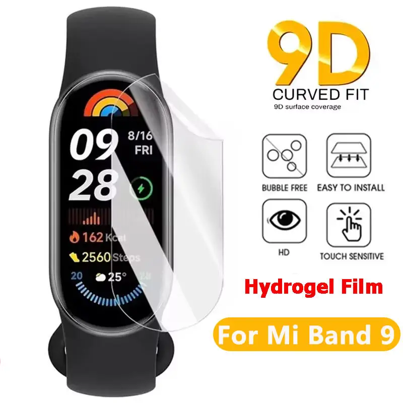 1-5PCS Soft Hydrogel Film For Xiaomi Mi Band 9 Smart Watch Accessories Screen Protector For Xiaomi Mi Band 9 Protective Film