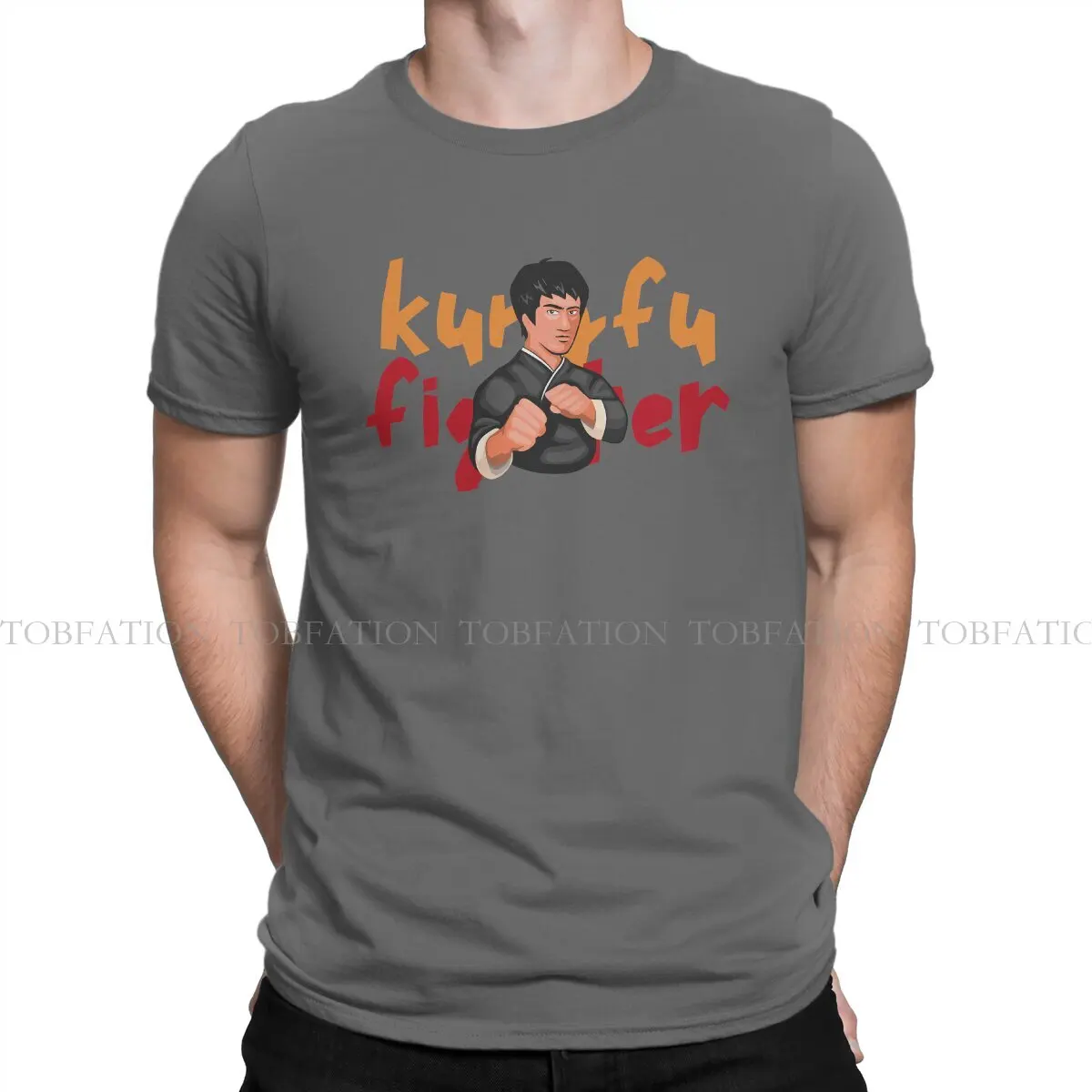 Kungfu TShirt for Men Fighter Basic Leisure Tee T Shirt Novelty Fluffy