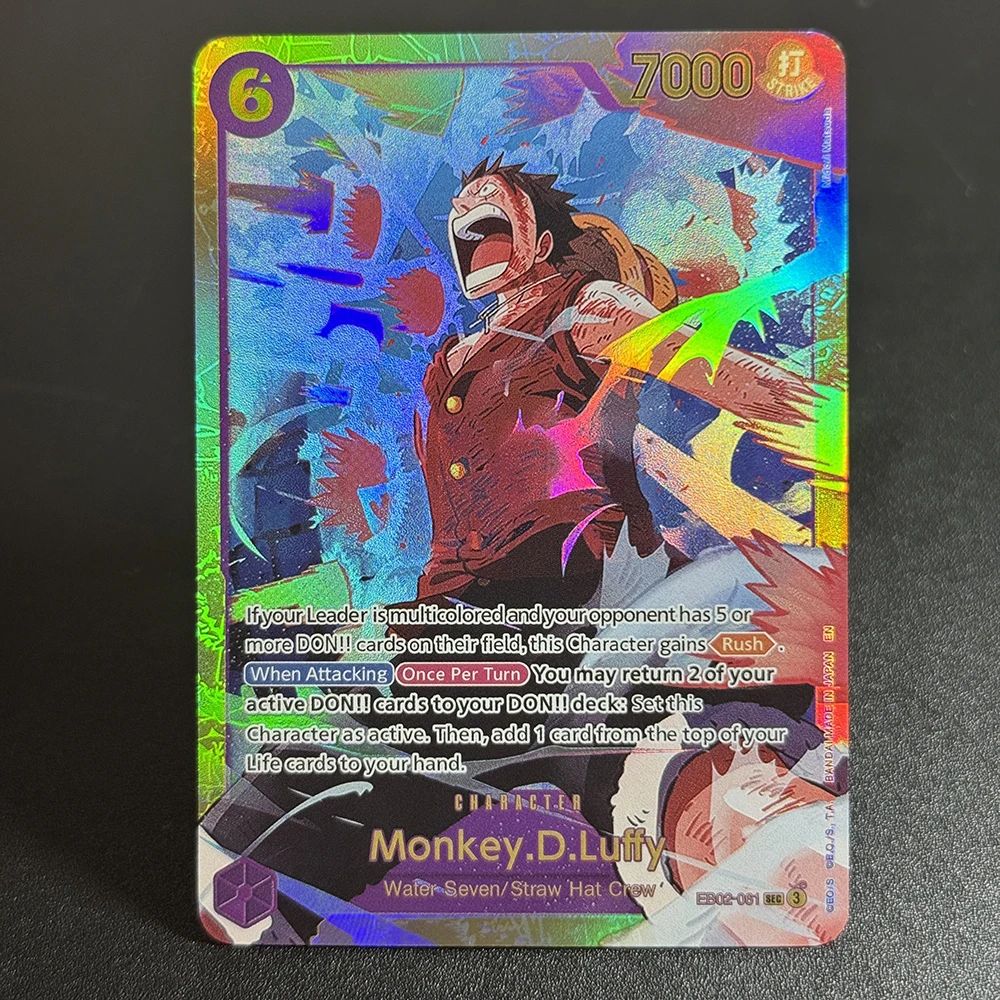 OPCG Proxy Collection Game Cards Monkey.D.Luffy Various Flash Cards SEC Refractive Textured Child Toy Gift Gold Cards OP05-10