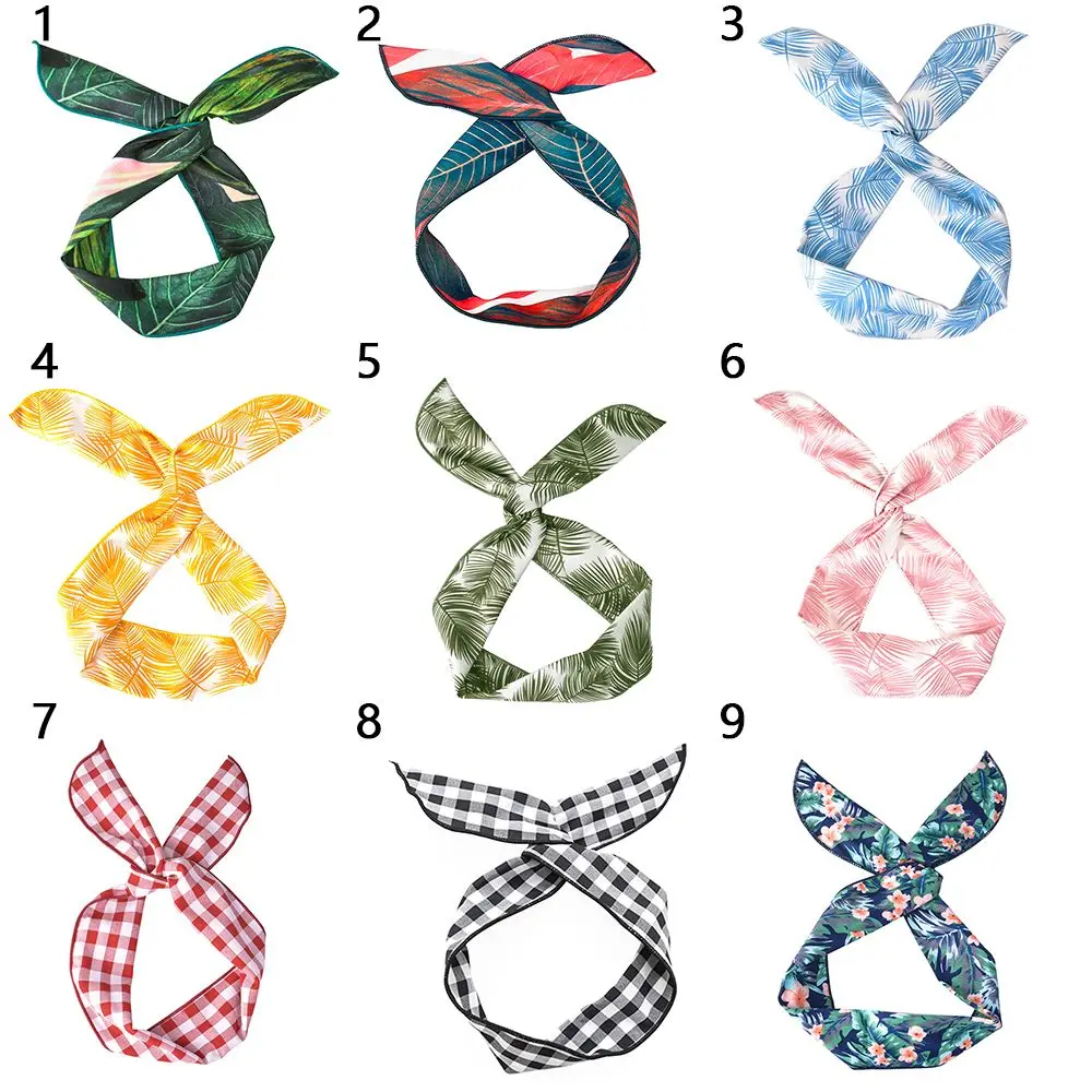 Hair Accessories Makeup Hair Band Washing Scarf Headband Bunny Ears Hairband Metal Wire Ribbon Cross Knotted