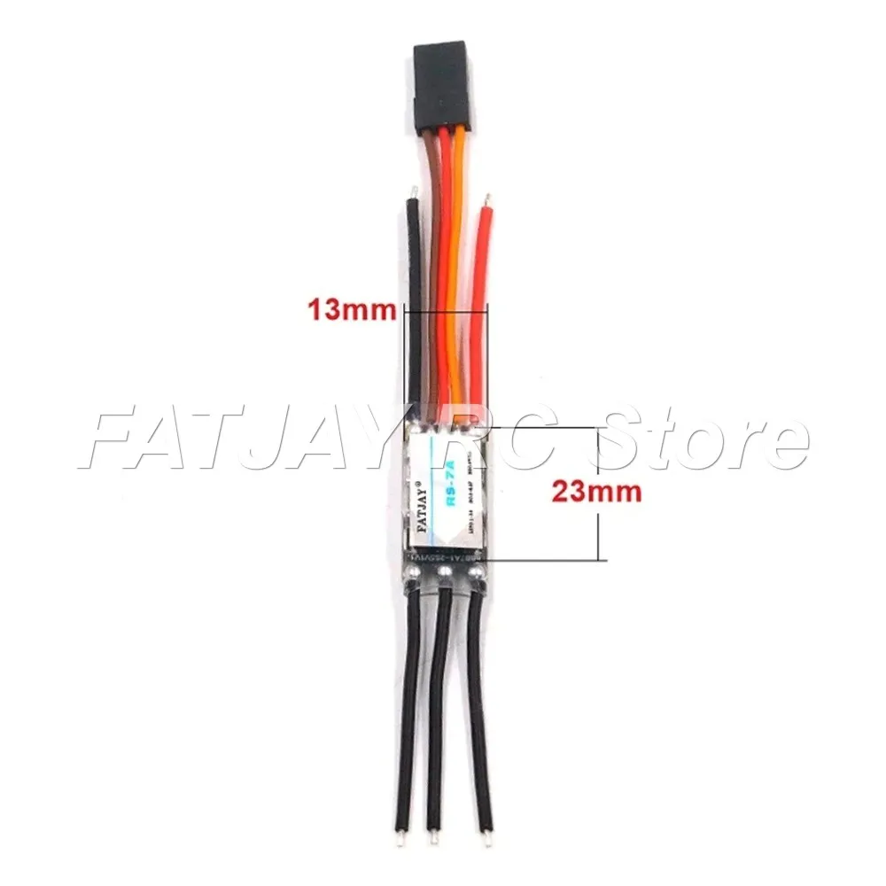 5V/BEC 5g Weightless 7A 1-2S Brushless High-Speed ESC for Hand-Launch Plane KT Board EPO Glider Fixed-wing