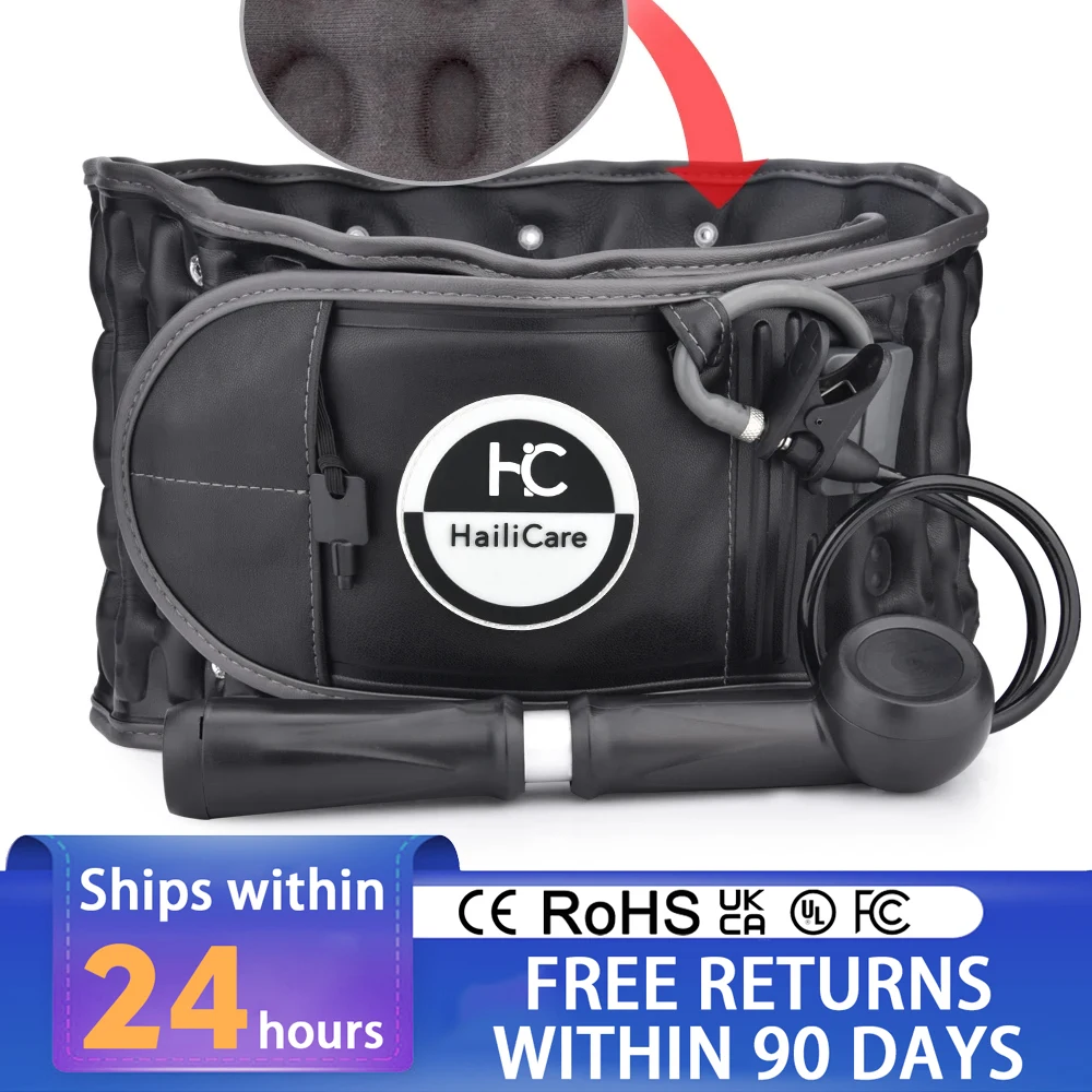 

Decompression Lumbar Belt Inflatable Belt Support DiscHerniation Correct Pressotherapy Air Traction Lower Back Brace