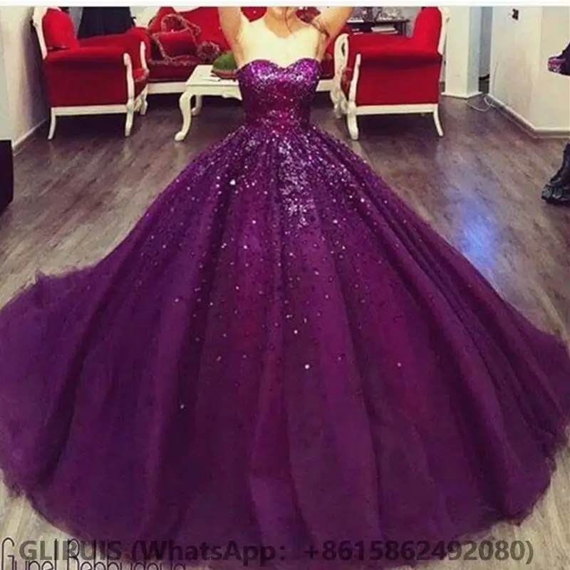 Purple Quinceanera Dresses with Applique Luxury Corst Sweet 16 Dress vestidos de 15 años Prom Gowns for Women Customized