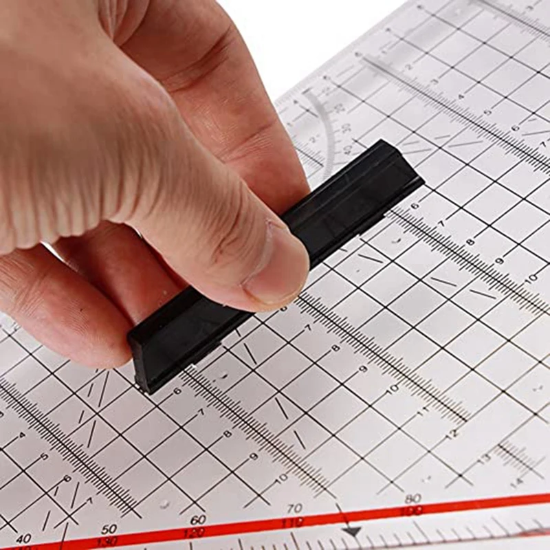 30CM Multi-Function Drawing Design Ruler Plastic Drawing Design Ruler With Handle Protractor Measurement Ruler