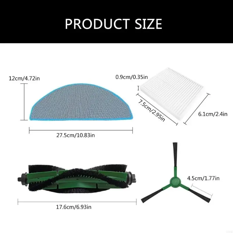 Parte reemplazo U0DE para cepillos principales aspiradora robot y0112 cepillo lateral