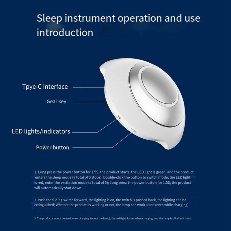 Handheld Sleep Aid Instrument Sleep Device Portable Smart Help Sleep Night Anxiety Therapy Relaxatio Pressure