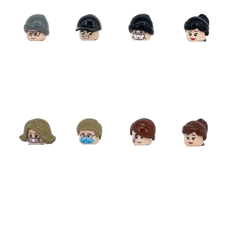 4.5cm şehir Mini Playmobily aksiyon figürleri serisi tıbbi personel doktor hemşire paketi modeli Diy yapı taşı oyuncak için noel hediyesi