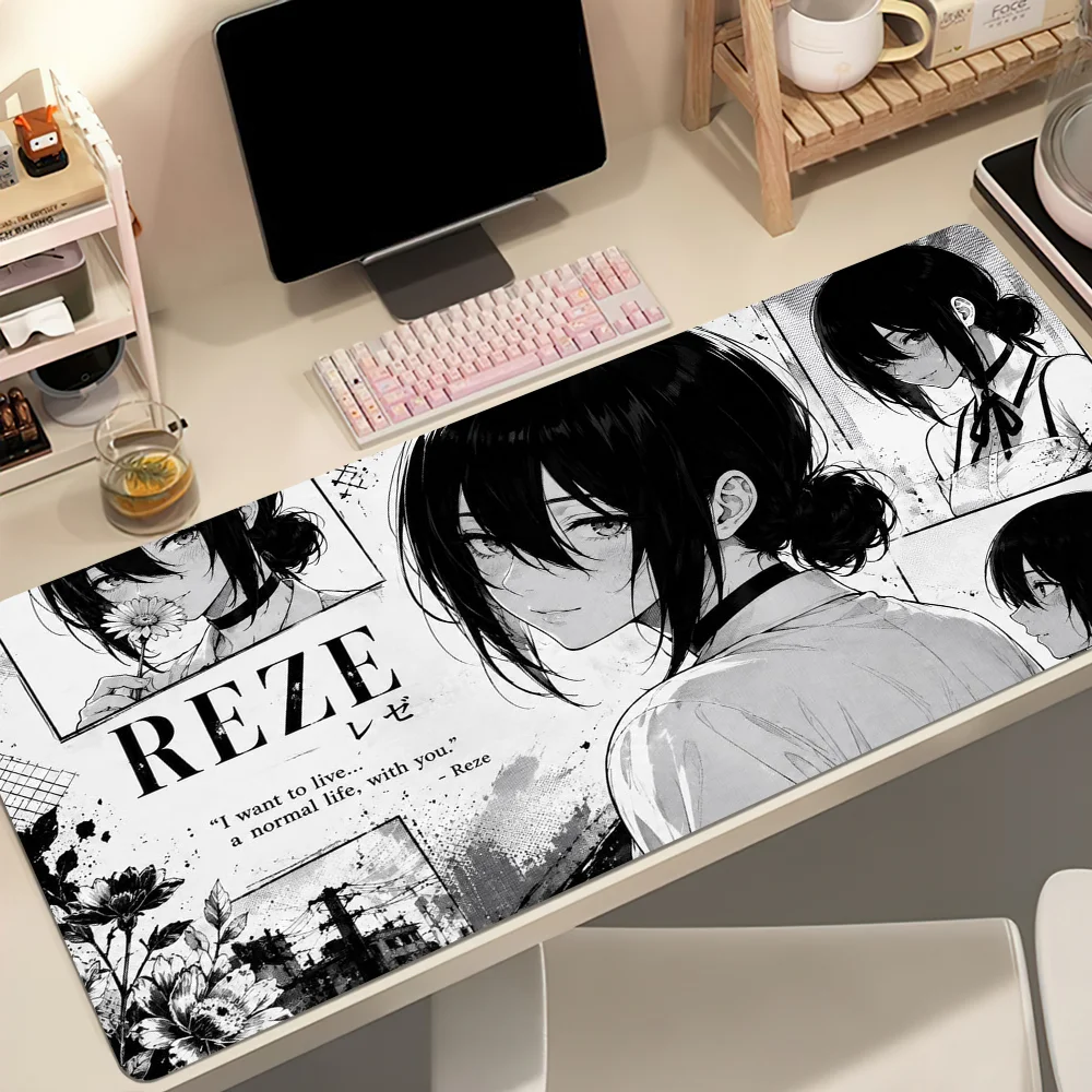 Reze C-Chainsaw M-Man Mouse Pad Non-slip Thickened MousePad Student Cushion Large Writing Gaming Lockedge Office