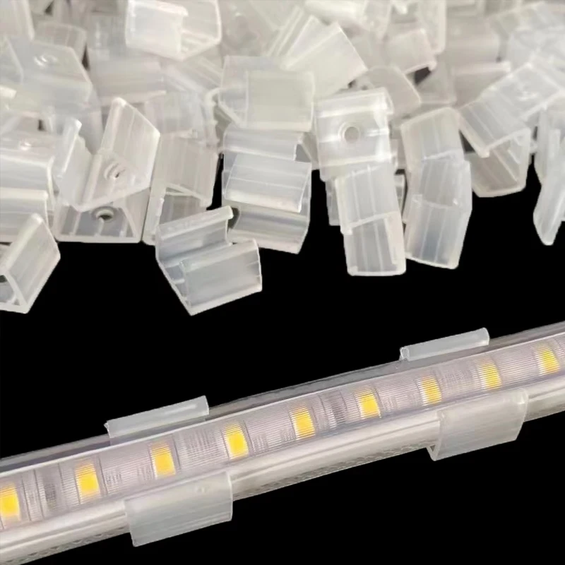 50pcs Led Connector Fix Clips LED Lighting Accessories Mounting Fixing on Wall For 9-12MM COB RGB 5050 Neon Strip Light
