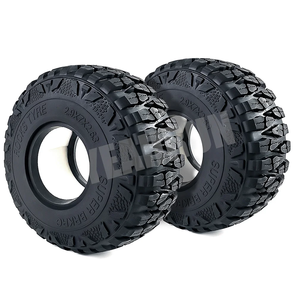 YEAHRUN 2.9 inch 180*70mm Beadlock Rubber Wheel Tires for Axial SCX6 AXI05000 Wrangler AXI05001 Trail Honcho 1/6 RC Car Parts