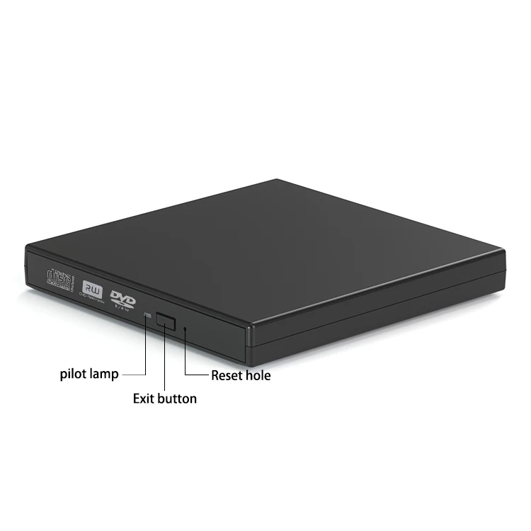 hit productUSB 2.0 External Optical Drive Mobile DVD Burner with Tray Type and 2 MB Cache for Laptop CD VCD