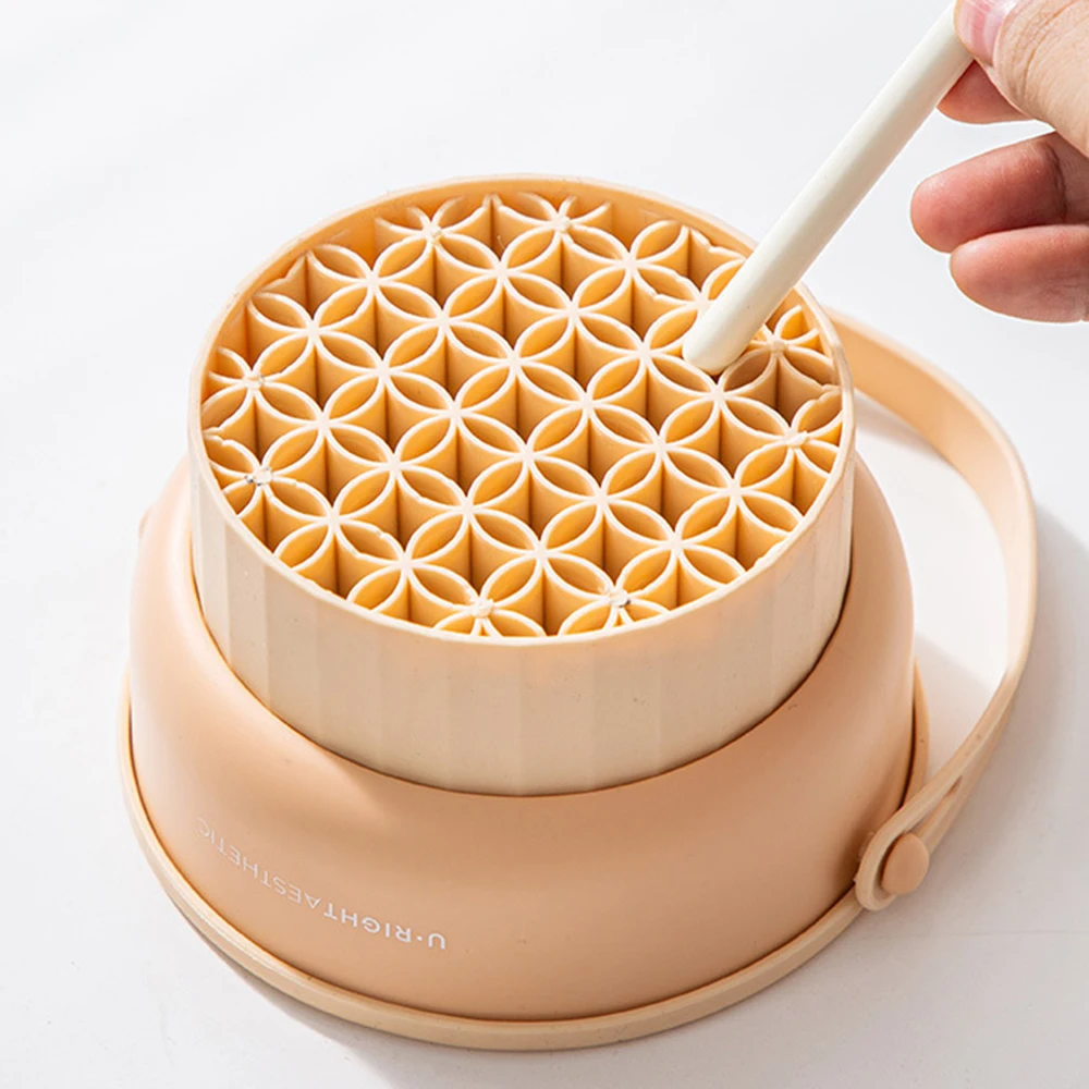 메이크업 브러쉬 세척 볼 뷰티 에그 세척 도구 보관 세트 브러쉬 파우더 퍼프 드라이 클리닝 실리콘 건조대