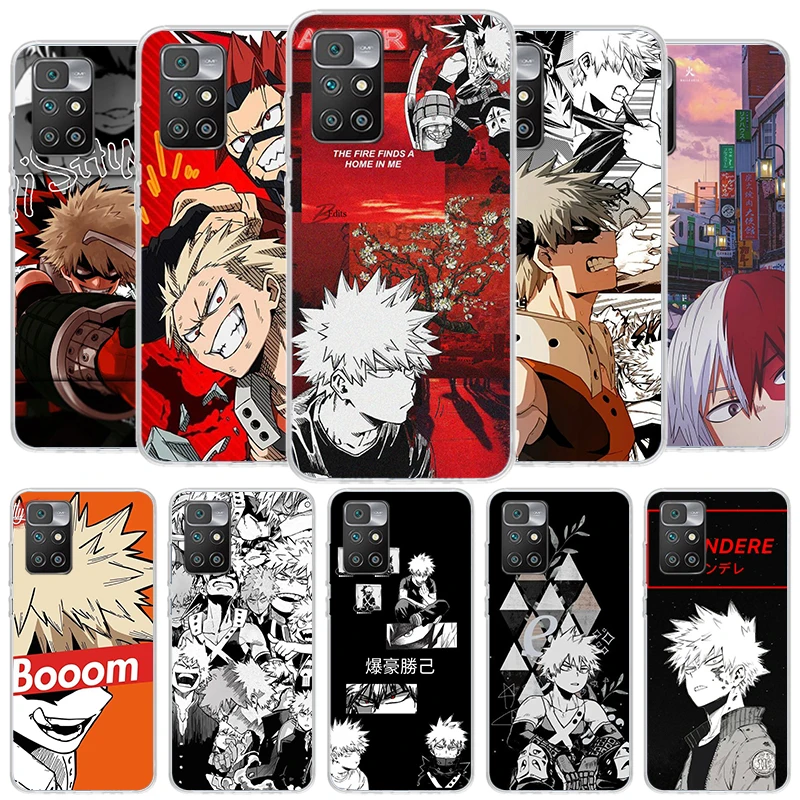 My Hero Bakugou Katsuki Cover Phone Case For Xiaomi Redmi 12C 12 10C 10 9C 9 10A 9A 8A 9T 7A 7 6A 6 Pro K20 K40 S2 Soft Fundas S