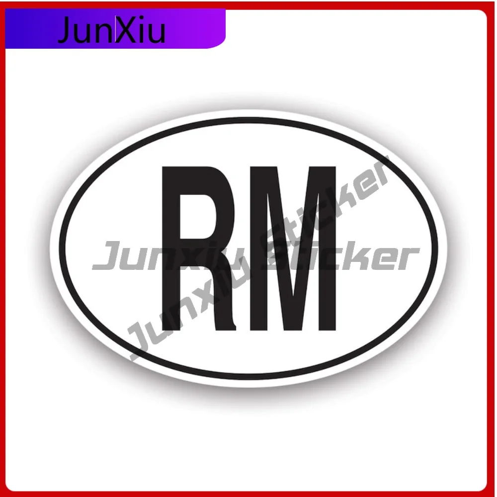 

Rm Madagascar Country Code Oval Stickerwaterproof Anime Car Waterproof Vinyl Decal For Car Windows And Trunks Unique Sticker