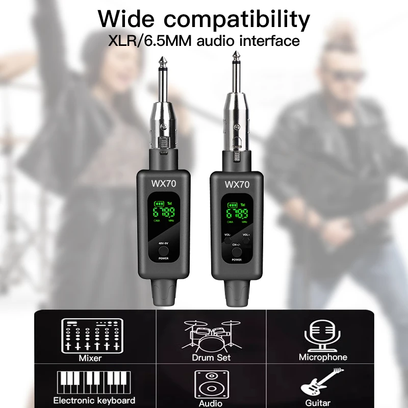 عشرة عناصر TLF Xtuga WX70 المهنية 2.4G نظام الميكروفون الديناميكي XLR الارسال محول مع استقبال لاسلكي سلكي Profe