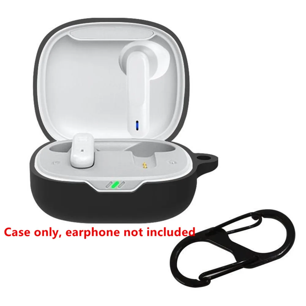 

1Pc Wireless Headset Protective Case For JBL-W300TWS High Quality Silicone Black Solid Soft Cases Charging Case Protective Cover