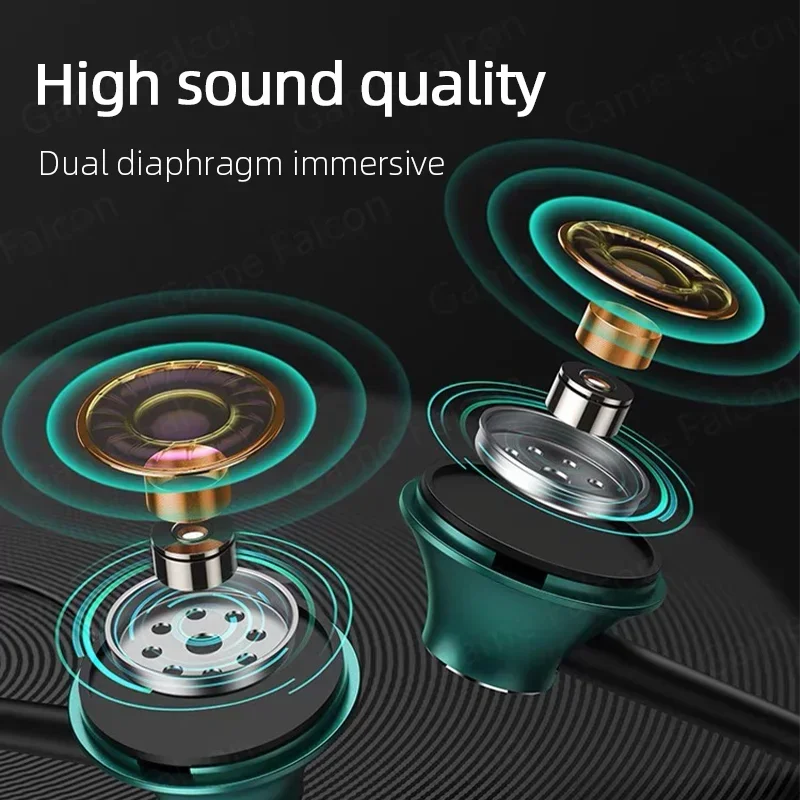 Type C Wired Headphones HiFi Stereo Volume Control Headset With HD Mic 3.5mm Earphones For Samsung Redmi MP3 MP4 Earbuds