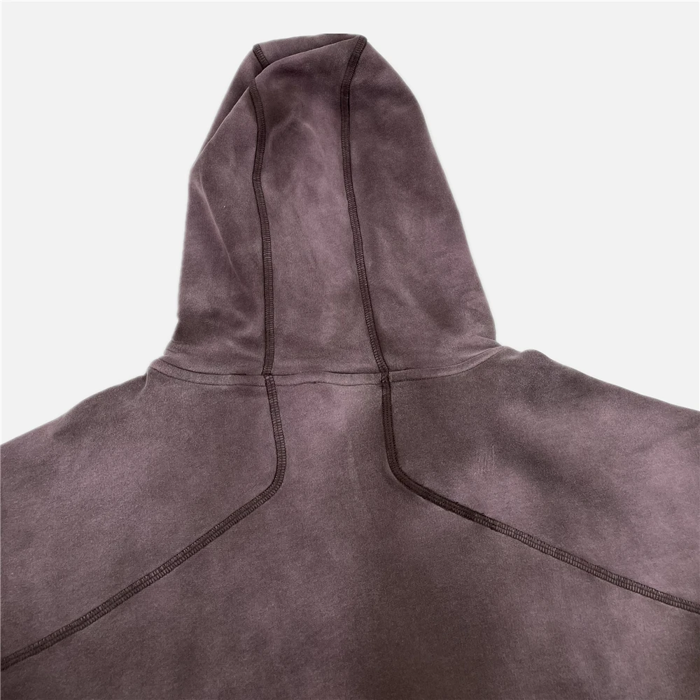 Winter Tie-Dyed Heavy Cotton Fleece Hoodie Kanye Vintage Gradient Pullover Loose Fit Six Color