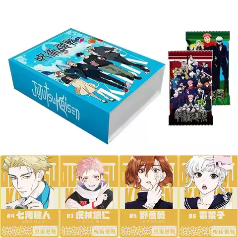 Jujutsu Kaisen Card Itadori Yuji Satoru Gojo Fushiguro Megumi Anime Role SMP Jingdiao Metal Collection Cards Kids Toys Gifts