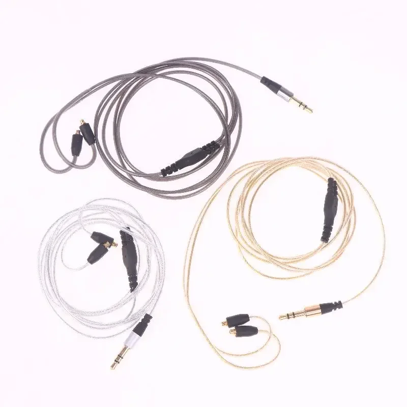 MMCX To 3.5mm Sound Jack Headphone Cable Replacement 120cm Length For SE215/315/535/846/UE900/DC/VJJB/N1