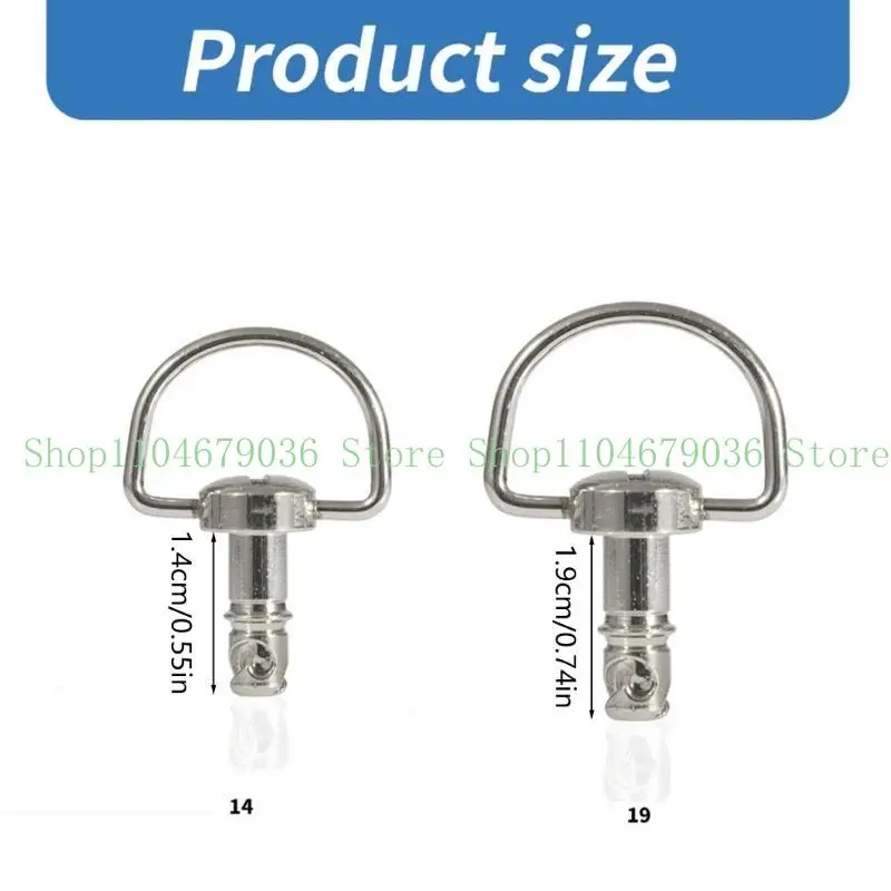 652F Phát hành nhanh 1/4 D-Rings Turn Race Fairing Fastener cho xe máy 14mm 19mm D-Rings Clip Fastener