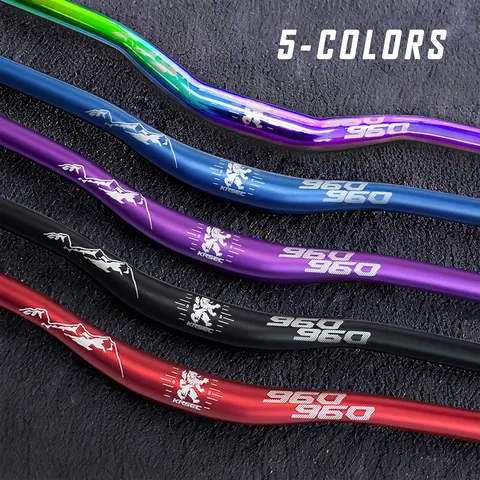 KRSEC31.8MM Mountain Bike Handlebar Aluminum Alloy Bicycle Riser Handlebar 25MM Rise 780MM Length Bicycle MTB Handlebar