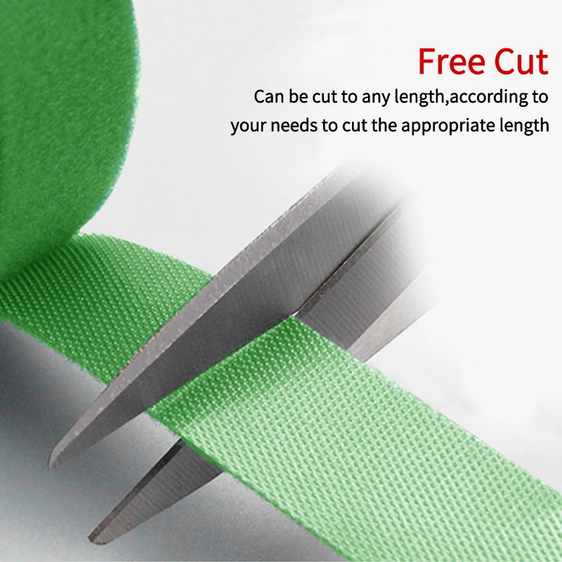 Self Adhesive Plant Nylon Cable Tie Green Adjustable Plants Hook Loop Support Garden Twine Bandage Reusable Fastener Tape Strips