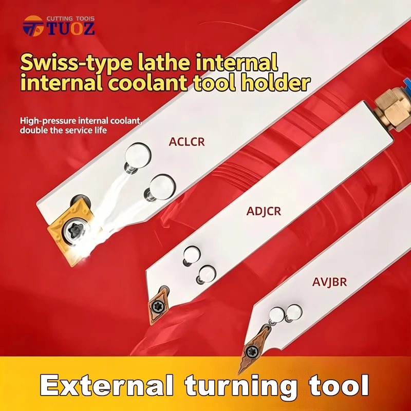 High Precision CNC Turning Tool Holder with Internal Cooling A-SDJCR A-SCLCR A-SVJBR External Type Featuring through Coolant
