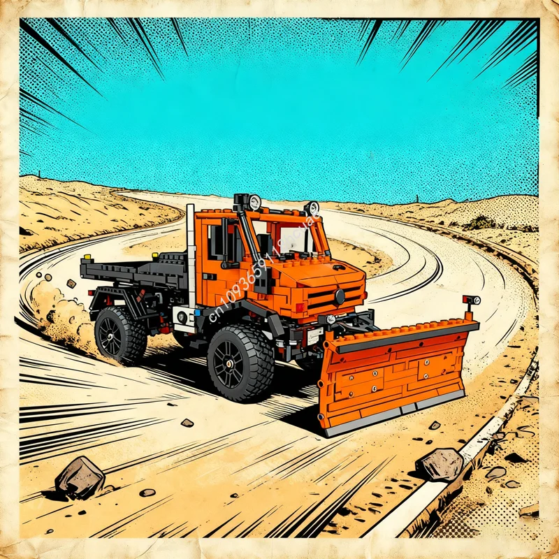 2789 pièces MOC Unimog Chariot à neige Modèle technique Blocs de construction Jouet de construction à assembler DIY Idée de cadeau créatif pour les fêtes Briques