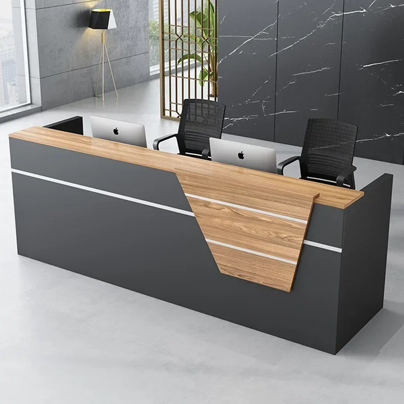 

Modern Custom Office Counter Wooden Reception Table